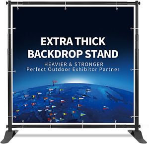 T-SIGN 5x7 - 8x10 ft Heavy Duty Backdrop Banner Stand, Thicker Professional Larg