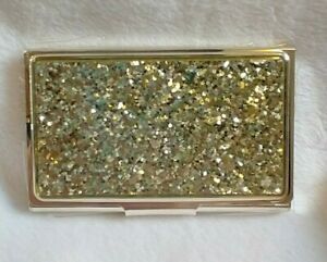 NEW! Kate Spade Simply Sparkling Silver Business / Credit Card Holder