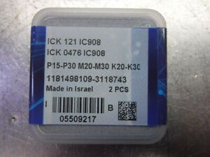 Iscar .476&#034; Replaceable Drill Tip QTY2 ICK 121 / ICK 0476 IC908 (LOC2613A)