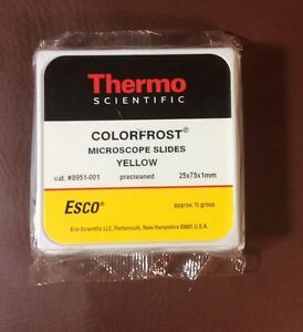 Microscope Slides Thermo Scientific  Yellow NEW