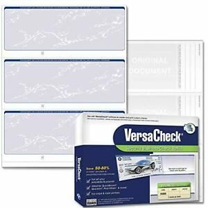 VersaCheck Secure Checks - 750 Blank Business Checks - Blue Prestige - 250 Sh...