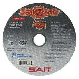 UNITED ABRASIVES-SAIT 23825 Cutting Wheel,T-1,5x.090x7/8 Z-Tech,PK25