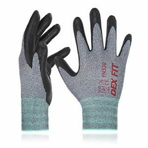 Nitrile Work Gloves FN330, 3D Comfort Stretch Fit, Power Large Fn330 Grey 3pr