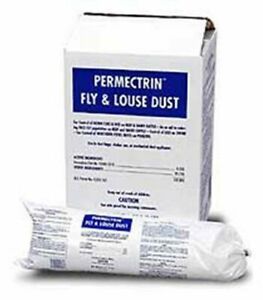 Pest Control Bayer Permectrin Fly &amp; Louse Dust Cattle 12.5 Pound Refill