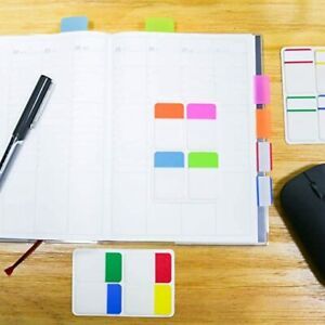 File Index Tabs 1 Inch Sticky Flags 480 Pcs, Colored Page Markers Self Adhesive