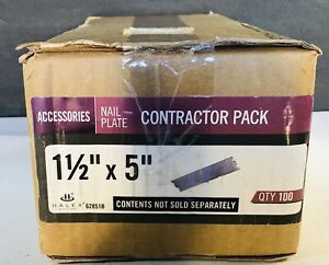 Halex Nail Plate Wire/Cable Protection 1.5” x 5”Contractor Pack 100 Piece 62851B