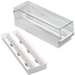 GLOBE SCIENTIFIC 513250B Slide Storage Box/Lid,Tray,Blue,PK6