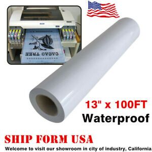 1Roll Waterproof Inkjet Milky Transparency Film for Silk Screen 13&#034; x 100FT New