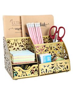 EasyPAG Office Desk Organizer 5 Compartments Desktop Accessories Caddy with