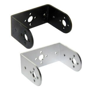 2 Pieces Aluminum Short U Steering Gear Mechanical Robot Arm Mount Holder