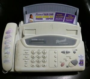 Brother FAX-560 Personal Plain Paper Machine Phone Copier Turns on but Untested