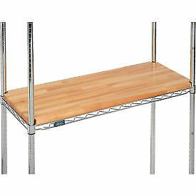 Hardwood Deck Overlay for Wire Shelving 24&#034;W x 14&#034;D x 1&#034;Thick HDO-1424V-N  - 1