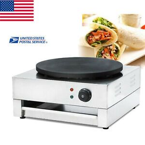 110V 3KW Commercial Electric Crepe Maker Baking Pancake Machine Big Hotplate USA