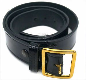 Gould &amp; Goodrich 40&#034; Synthetic Polymer Garrison 1 3/4&#034; Pants Belt Hi-Gloss