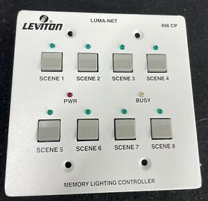 Leviton 408CP - Luma Net 8 button Memory Lighting Wall Controller- 2 New Units