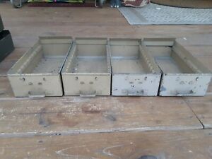 Lot Of 4 Vintage Metal Drawers