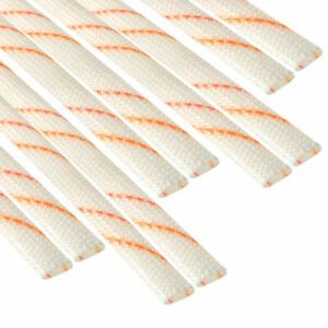 Fiberglass Sleeve 4mm I.D. PVC Insulation Tube 1500V 125C Wrap 90cm 2.95ft 10Pcs
