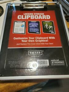 VAULTZ LOCKING STORAGE CLIPBOARD WITH KEYS NEW NEVER USED