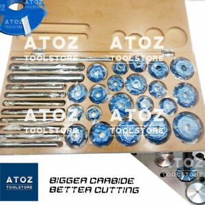 21 Pcs Hardened Valve Seat Face Cutters 30 45 70 (20 Deg) FOR CARS &amp; TRACTORS