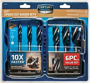 Century Drill &amp; Tool 38606 6 Piece Speed Cut Auger Set