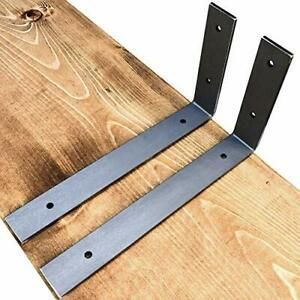 Made in USA by DIY CARTEL - Industrial Forged Steel Floating Shelf L / J Brac...