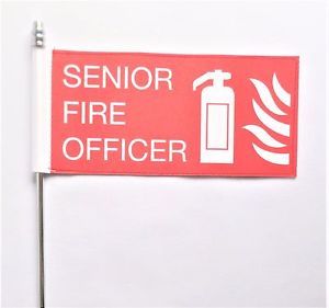 Senior Fire Officer Red Office Workplace Ultimate Table Flag