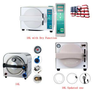 US 14L/18L Dental Autoclave Steam Sterilizer Medical Sterilization Lab Equipment