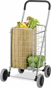 Whitmor Utility Durable Folding Design for Easy Storage Shopping Cart