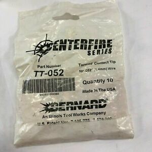 BERNARD TT-052 Centerfire .052 Tapered Contact Tip (10-Pack)