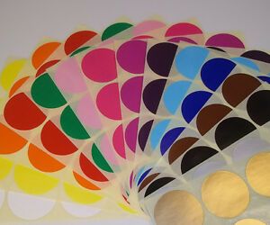 13mm 15mm Round Colour Code Circles Display Spots Dots Self Adhesive Labels