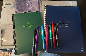 Rocketbook Fusion And Everlast Bundle With Cover Frixion Pens Used