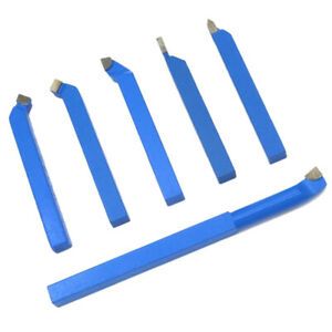 6x CARBIDE TIP TIPPED CUTTER TOOL BIT CUTTING SET FOR METAL LATHE TOOLING