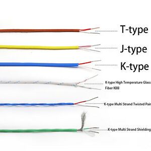 Type K Precision KBB Thermocouple Shield Compensation Wire  Stranded 2*0.2-0.5mm