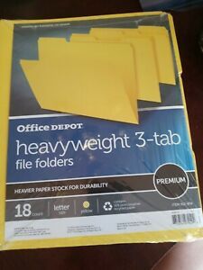 Office Depot Heavyweight 3-tab File Folder 18count