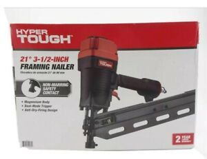 Hyper Tough HTFR2190 Pneumatic 21 Degree Framing Nailer with Nails