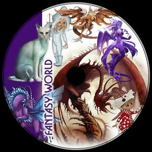 FANTASY Fairy Dragons Unicorns .png &amp; vector 1000+ best clipart ROYALTY-FREE DVD