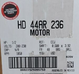 HD44AR236 OEM HEIL TEMPSTAR GRANDAIRE GE Genteq ECM 1/2 HP Blower Motor NIB