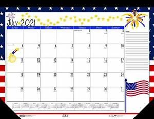 2021-2022 Monthly Seasonal Calendar, Academic, July - 22 x 17 Inches Desk Pad