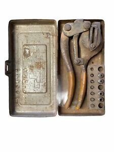 VINTAGE WHITNEY JENSEN METAL PUNCH # 5 JR. PAT. #5-24-13