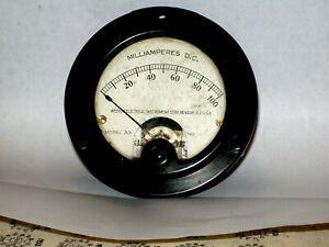 Vintage WESTON 0-100 Miliamperes DC panel meter model 301
