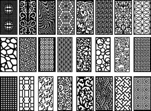 DXF FOR CNC of PLASMA LASER AND ROUTER Cut -CNC 48 PANELS Art file