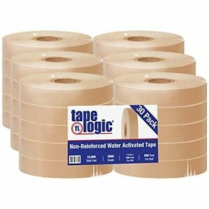 Aviditi Tape Logic 1 Inch x 500 Feet Non-Reinforced Gummed Packing Tape Water...