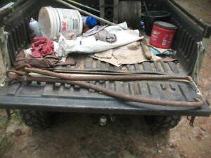 Vintage Blacksmith made Grapple, Grab Tongs  Log Skidding &amp; Dragging Tongs
