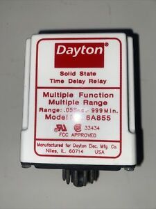 Dayton Solid State Time Delay Relay Model 6A855