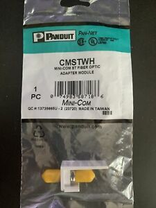 Panduit CMSTWH Mini-Com Pan-Net ST Fiber Optic Coupler Module *SEALED*