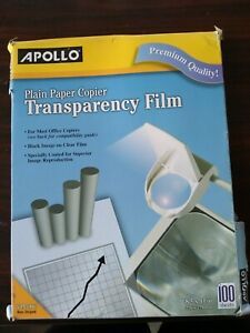 Apollo Transparency Film - Letter - 8.50&#034; X 11&#034; - 100 / Box - Clear