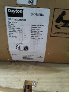 NEW 36VF28 3HP GP MOTOR 1765 RPM, Voltage 208-230/460 (B)