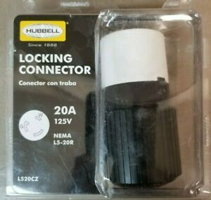 Hubbell 20-Amp 125-Volt Black 3-Wire Grounding Connector &amp; Plug Female LS8-9