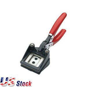 US Stock - Hand Held 35x45mm Right Corner Passport ID License Photo Punch Cutter