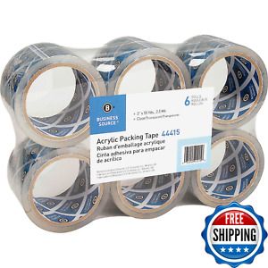 Clear Packing Tape Acrylic Transparent Mao Shipping Moving Home Office 6-Pack